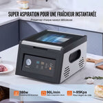 Machine sous vide professionnelle à cloche 380 W – grande chambre inox, soudure 29 cm, 4 modes