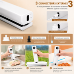 Machine sous vide sans fil 3-en-1 – 62 kPa, écran LED, 3 niveaux, aimantée, sacs & accessoires inclus
