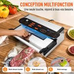 Machine sous vide professionnelle multifonction – double pompe 95 kPa, inox & coupe-rouleau intégré