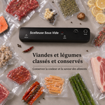 Machine sous vide de table – barre 28 cm, sec/humide, forte aspiration, 10 sacs offerts