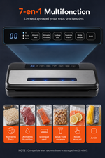 Pack Malin sous vide | Machine 7-en-1 80 kPa + 100 sacs gaufrés