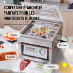 Machine sous vide professionnelle à cloche – inox, soudure 32 cm, -100 kPa, écran LED