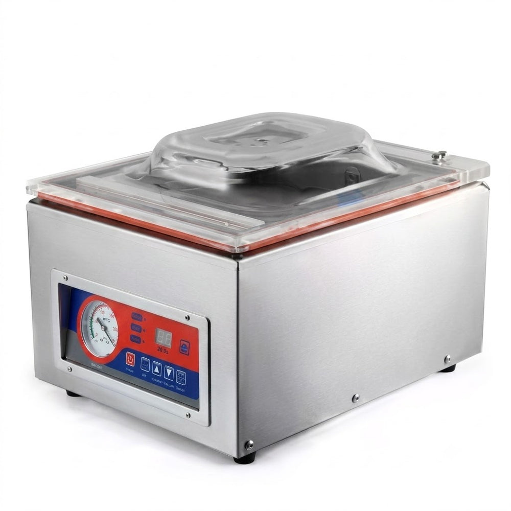 Machine sous vide professionnelle à cloche de table – inox, couvercle plexiglas, usage commercial
