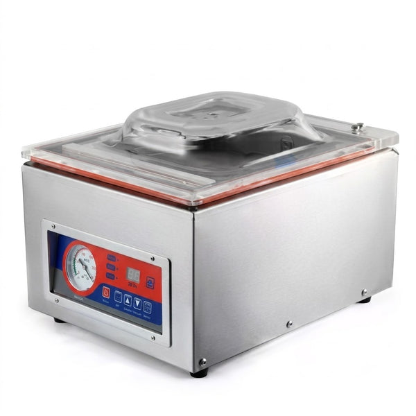 Machine sous vide professionnelle à cloche de table – inox, couvercle plexiglas, usage commercial