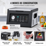 Machine sous vide professionnelle à cloche 380 W – grande chambre inox, soudure 29 cm, 4 modes